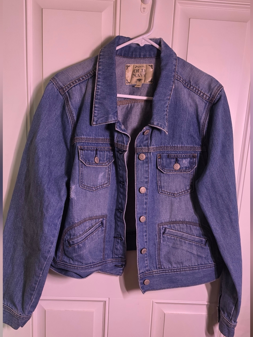 Old Navy Light Blue Denim Jacket with Button Front